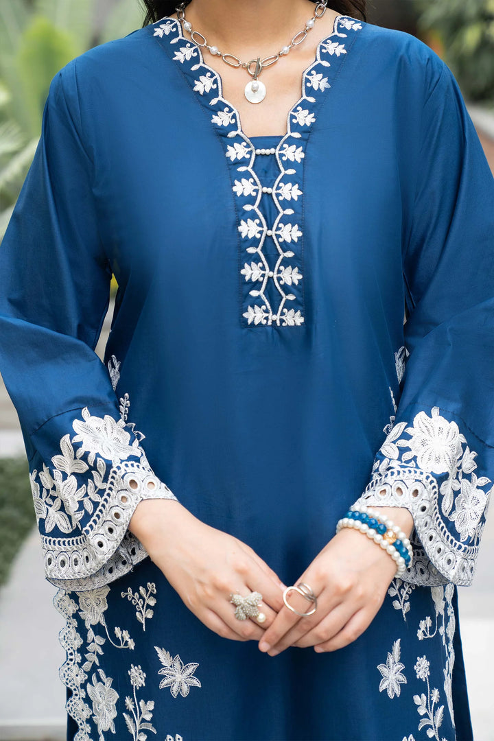 Solid Story by Panache Pret Solids Lawn 2 Piece Blue Petal