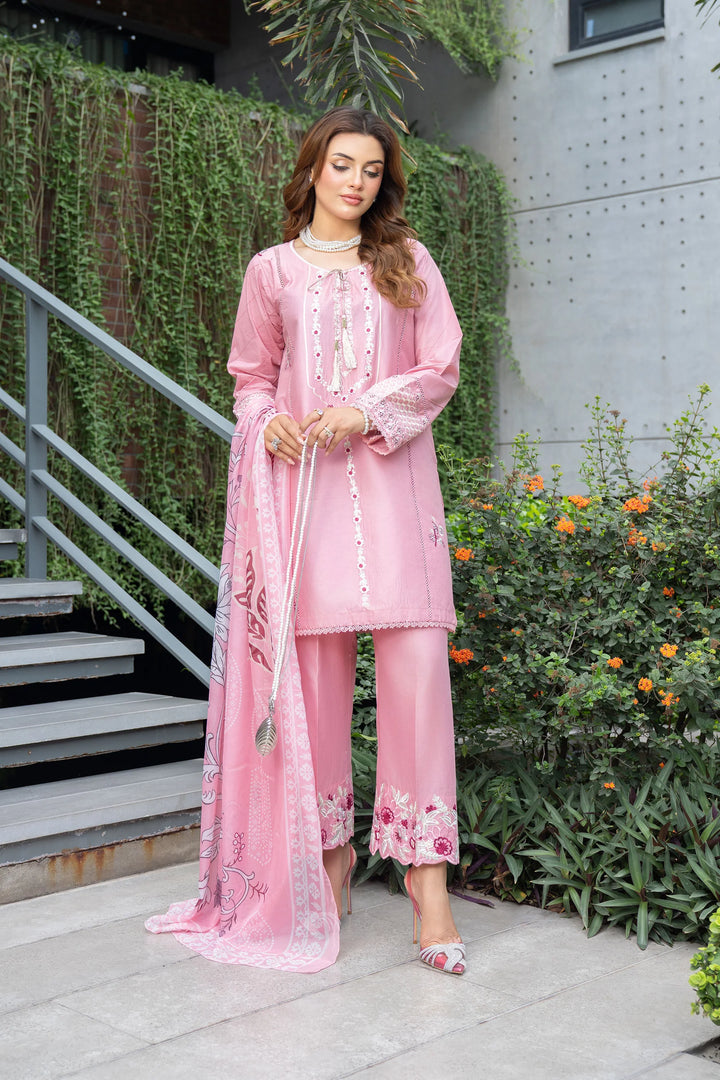 Solid Story by Panache Pret Solids Lawn 3 Piece Rosewood