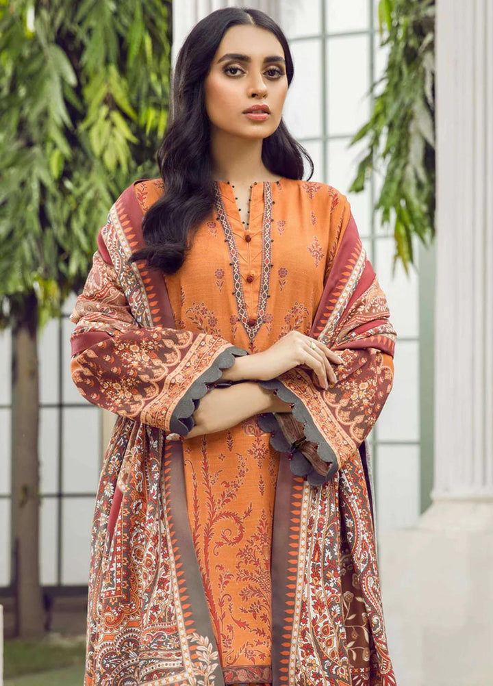 Winter Blossoms By Seran Embroidered Khaddar Suits Unstitched 3 Piece SRN22WB 10 Tulip - Winter Collection
