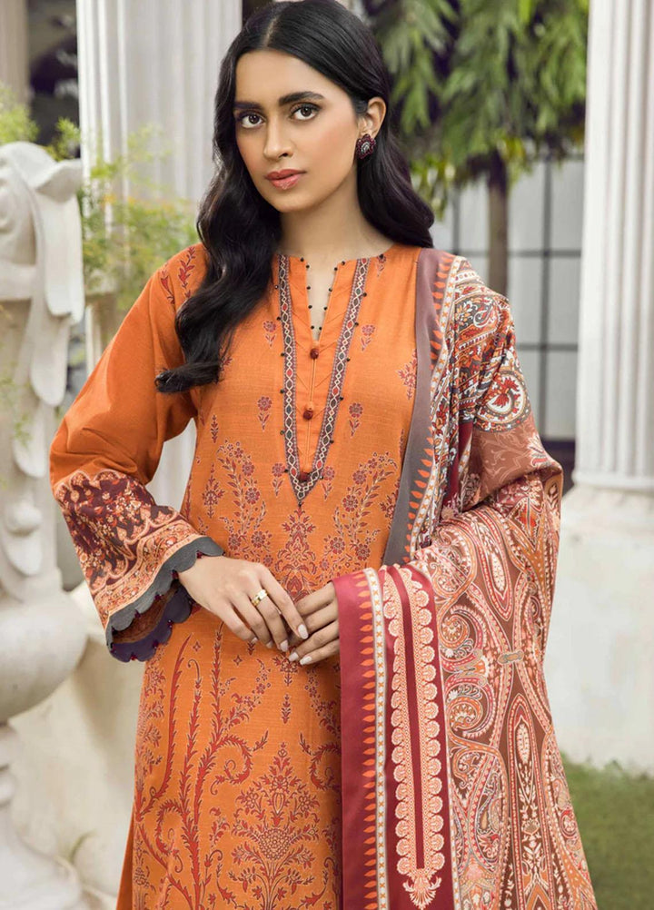 Winter Blossoms By Seran Embroidered Khaddar Suits Unstitched 3 Piece SRN22WB 10 Tulip - Winter Collection