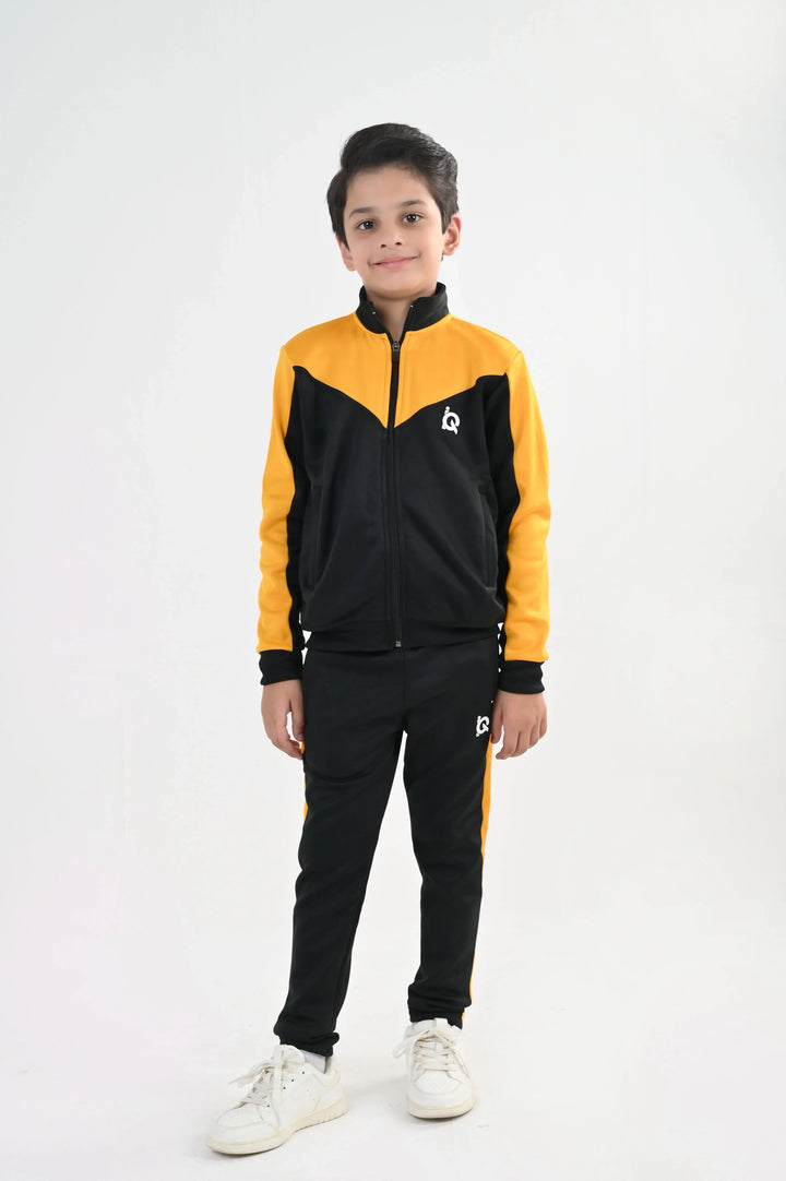 IQ Exclusive Kids Track Suit Fleece 2 PieceGolden Stride Tracksuit-Unisex Kids - Winter Collection