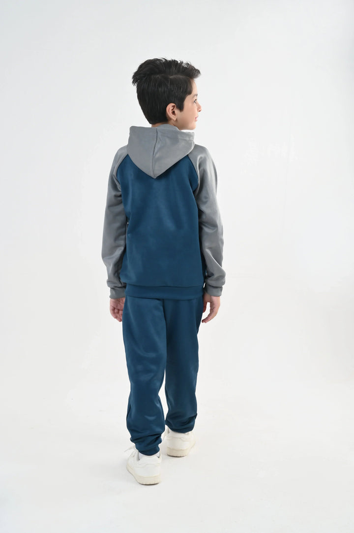 IQ Exclusive Kids Track Suit Fleece 2 PieceAzure Mist Tracksuit-Unisex Kids - Winter Collection
