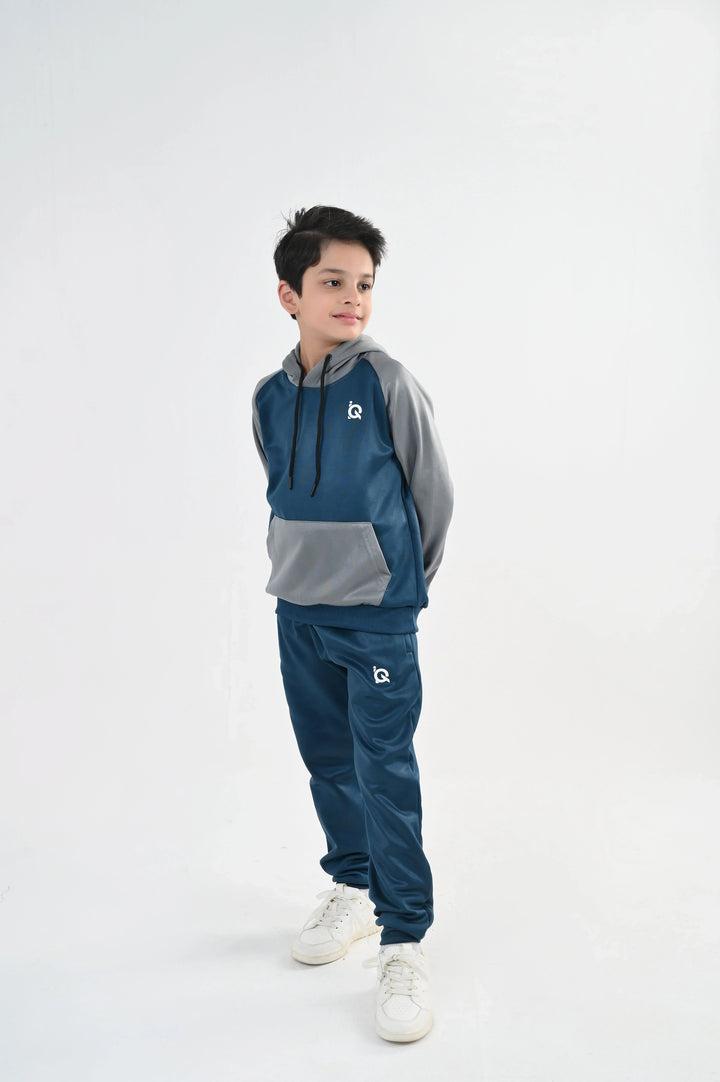 IQ Exclusive Kids Track Suit Fleece 2 PieceAzure Mist Tracksuit-Unisex Kids - Winter Collection
