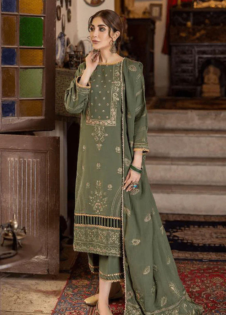 Laadli by Humdum Embroidered Woolen Suits Unstitched 3 Piece HD22L D-09 - Winter Collection