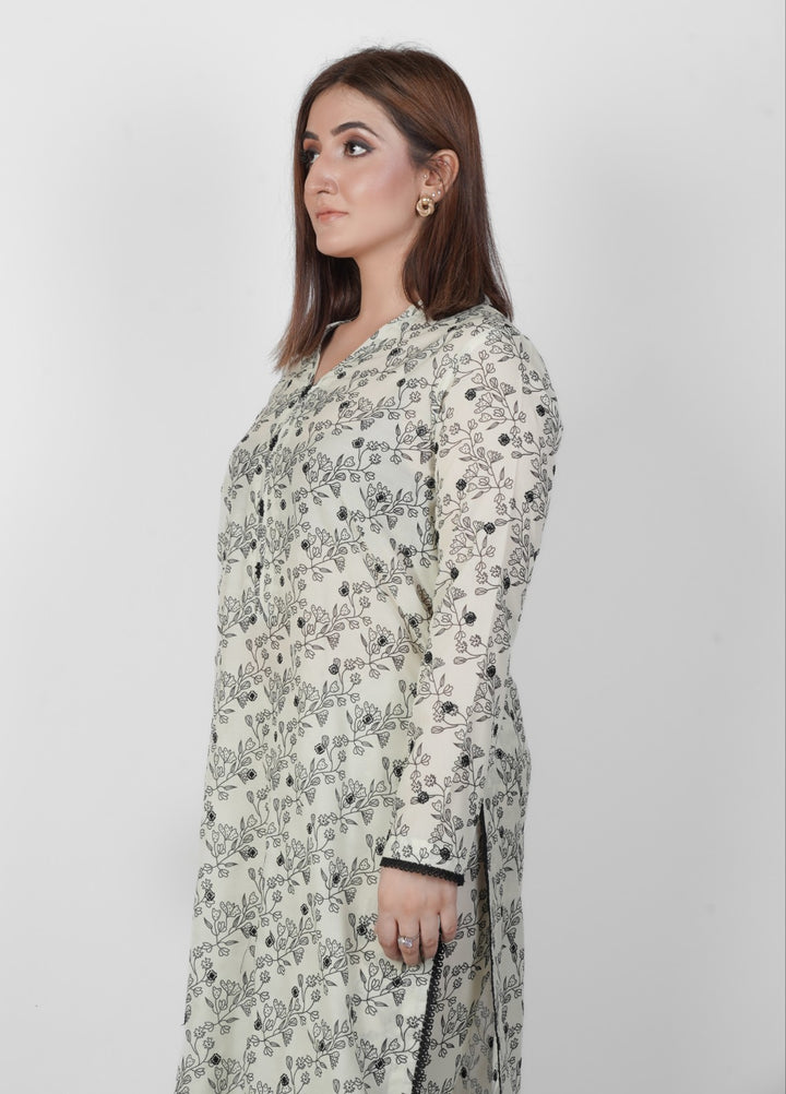 Vibgyor Fashion Embroidered Printed Lawn Suits Unstitched 2 Piece Green Pistacho D5-S-25