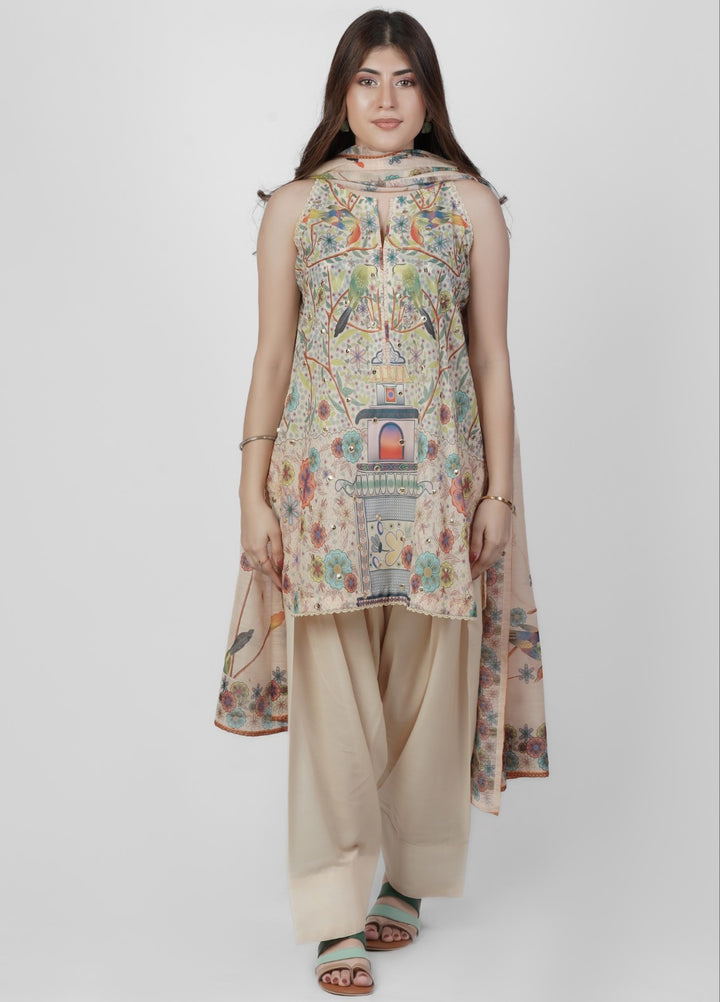 Vibgyor Fashion Embroidered Printed Lawn Suits Unstitched 3 Piece Skin Bagoda D6-S-25