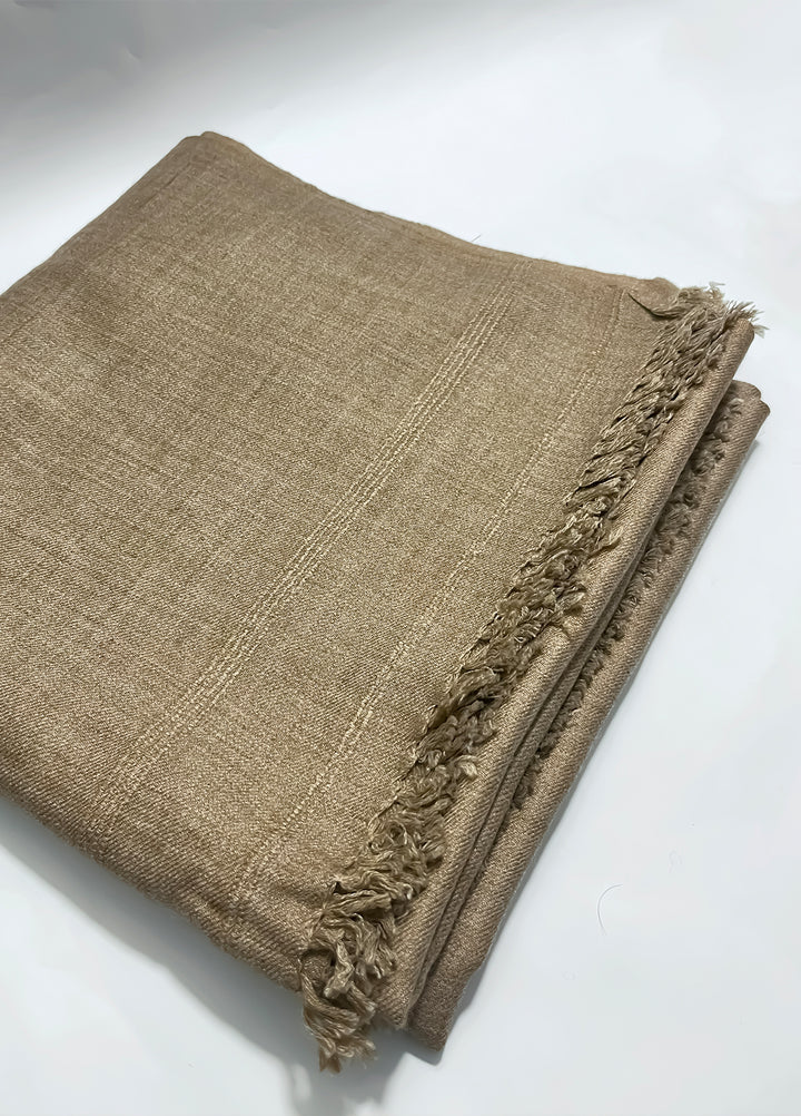 Mazham Wool Shawl Unstitched Cream Wool - Winter Collection