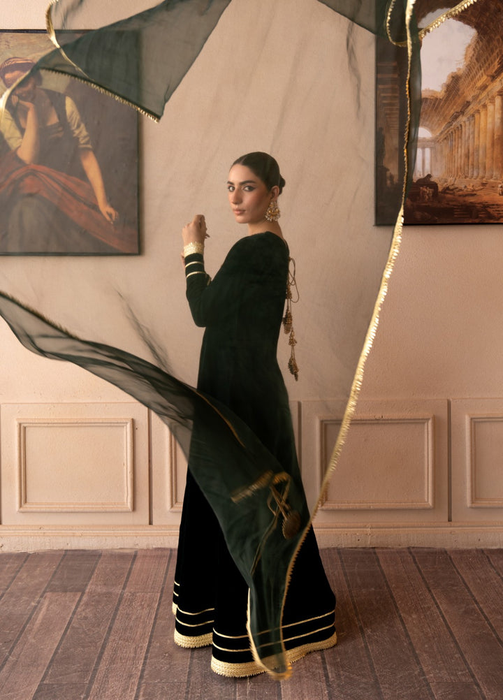 The Velvet Rise by Fozia Khalid Pret Emerald Veil - Festive Collection
