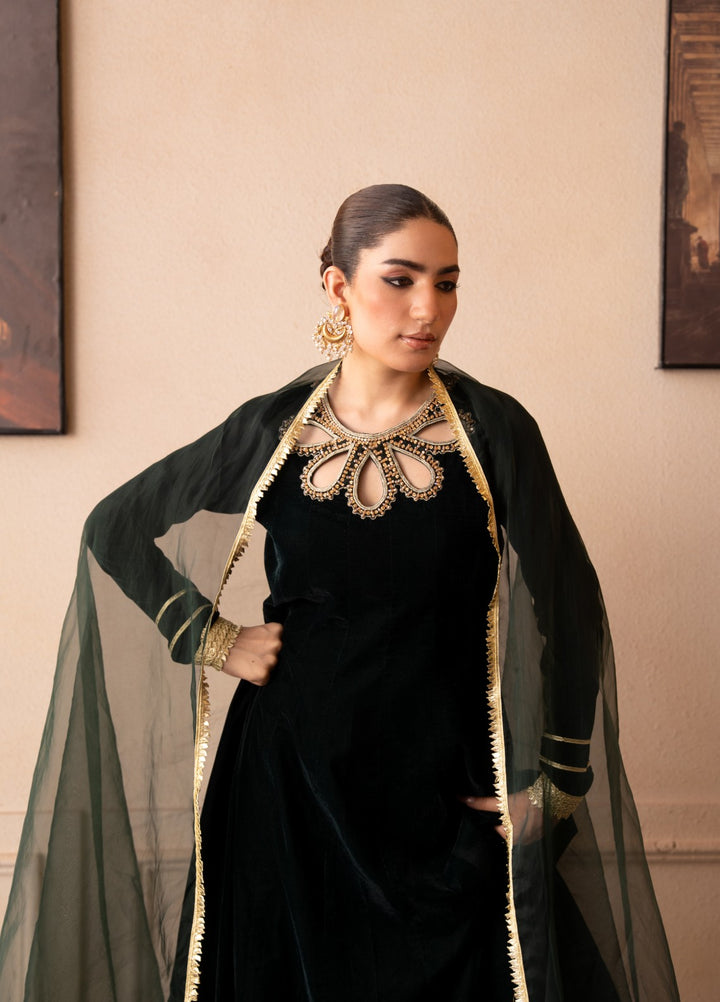 The Velvet Rise by Fozia Khalid Pret Emerald Veil - Festive Collection