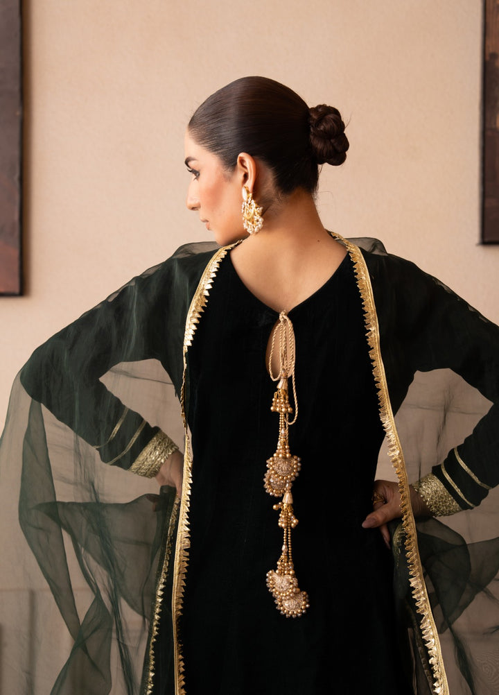 The Velvet Rise by Fozia Khalid Pret Emerald Veil - Festive Collection