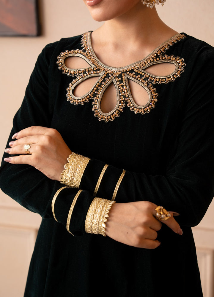 The Velvet Rise by Fozia Khalid Pret Emerald Veil - Festive Collection