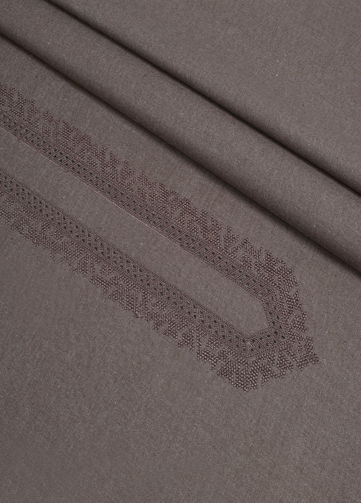 Men Unstitch Embroidered Khaddar Cutwork Neckline-Luxor-GTS-KB-015