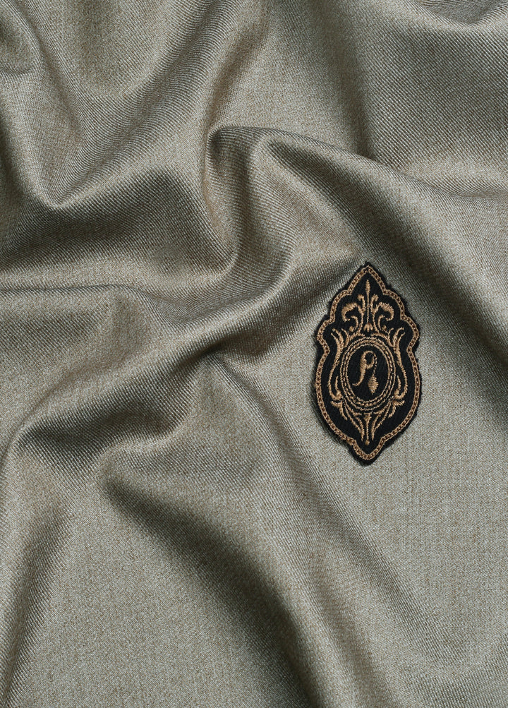 Men Unstitch  Textured Jasper Poly Wool Blend Kameez Shalwar-Mud-GTS-EW-002