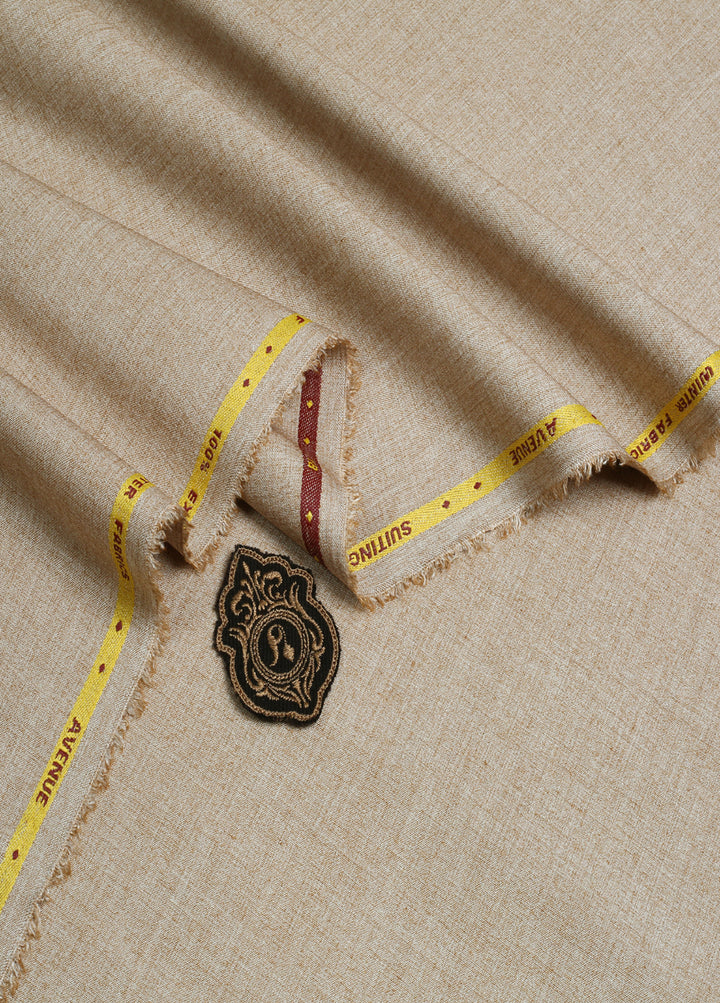 Men Unstitch Textured Avenue Blend Kameez Shalwar-Beige-GTS-EW-006