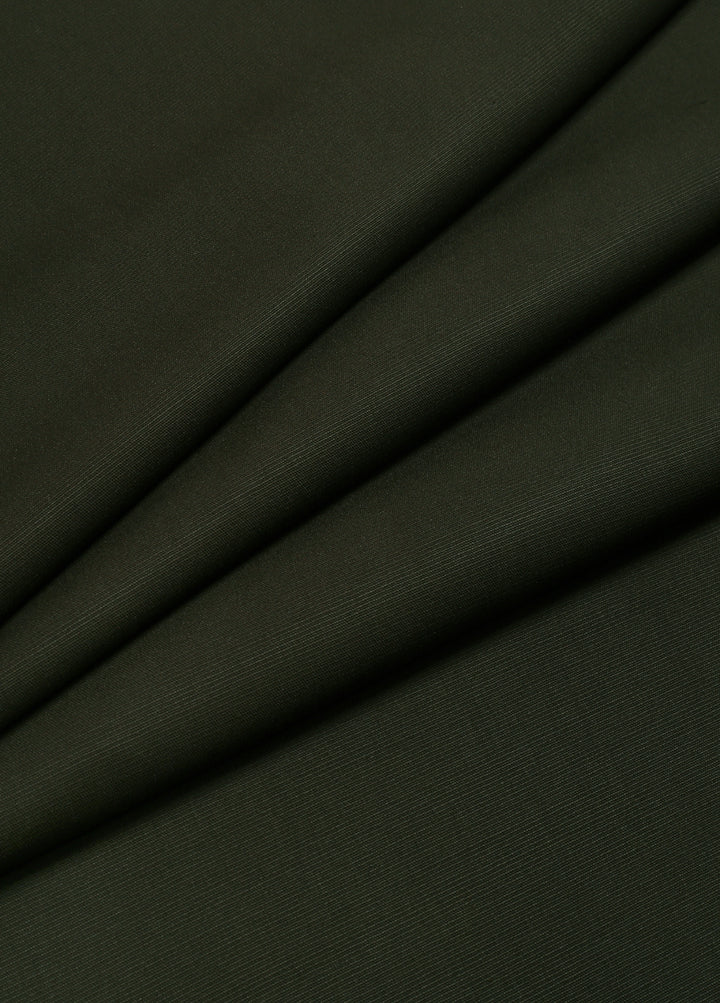 Men Unstitch Self-Textured Monoco Blend Kameez Shalwar-Olive-GTS-EW-011