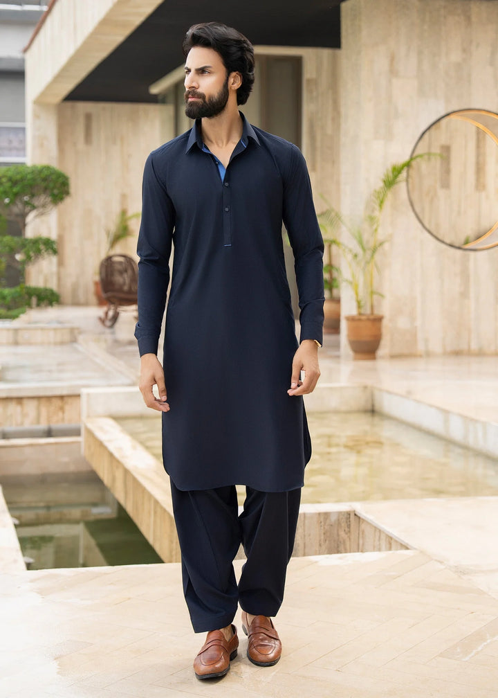 Ghumaan by Buraq Mens Pret Kurta Shalwar Wash n Wear Shaffaf - Casual Collection