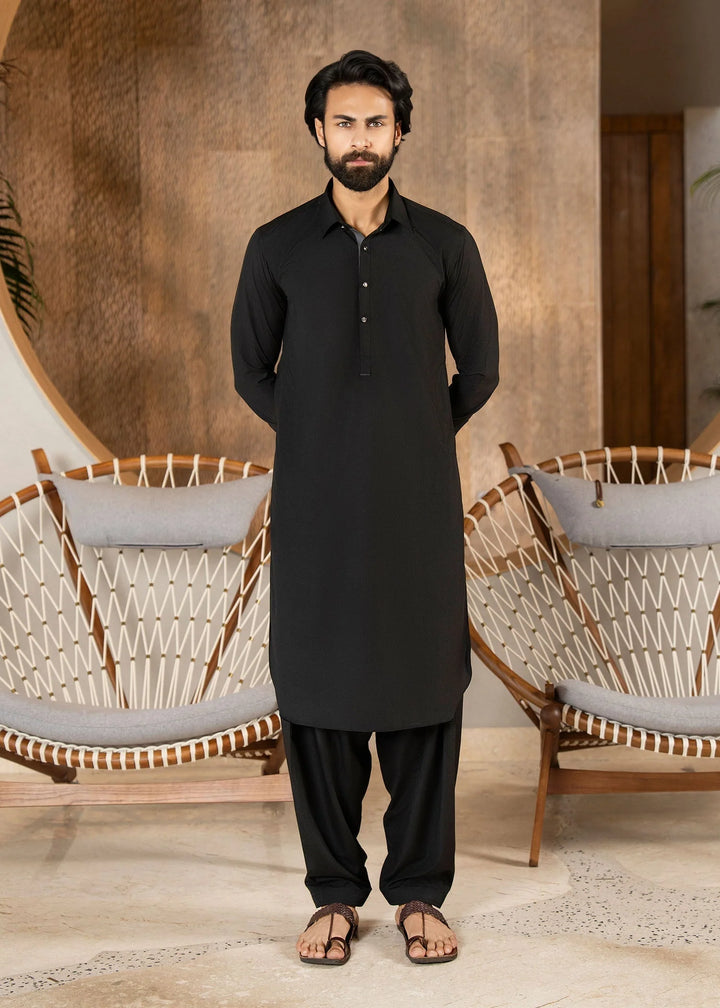 Ghumaan by Buraq Mens Pret Kurta Shalwar Wash n Wear Zerqa - Casual Collection