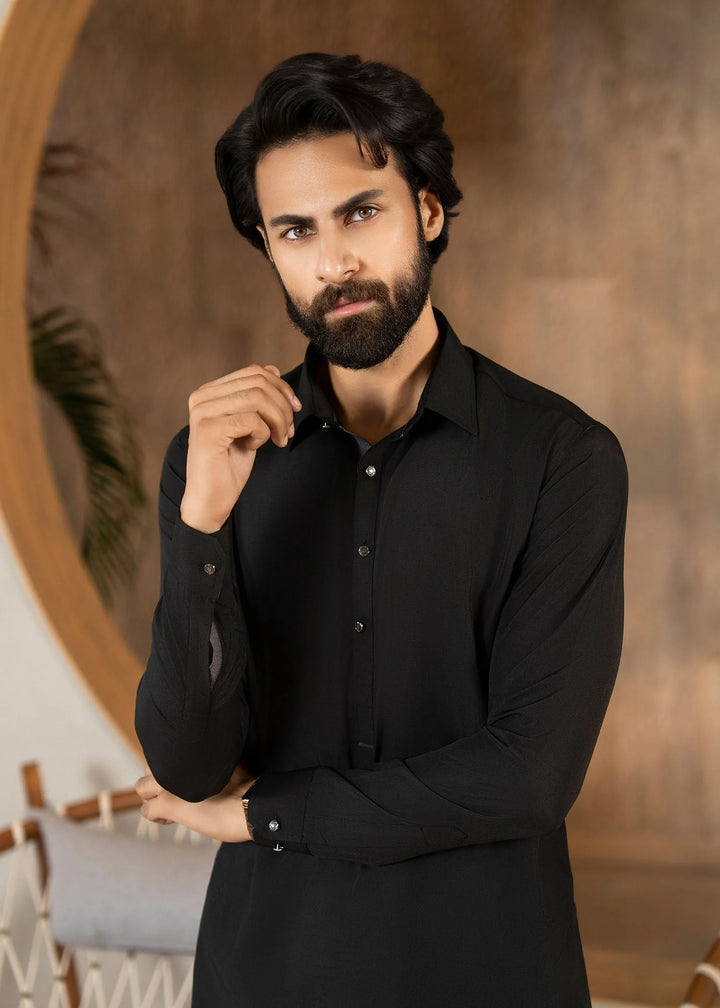 Ghumaan by Buraq Mens Pret Kurta Shalwar Wash n Wear Zerqa - Casual Collection