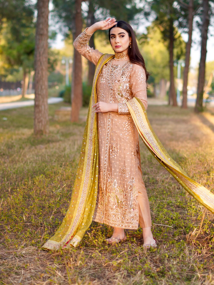 Luxe By Hues Atelier Women Pret 3 Piece Lucknowy Angrakha - Formals Collection