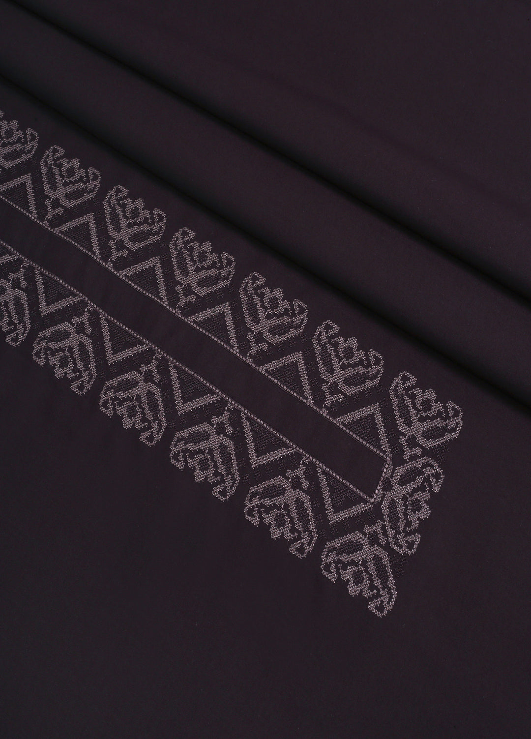 Monochorme by fabrich Men Unstitch Cross-Stitch Embroidered Neckline Kameez Shalwar Rustic GTS-FE-017 - Casual Collection