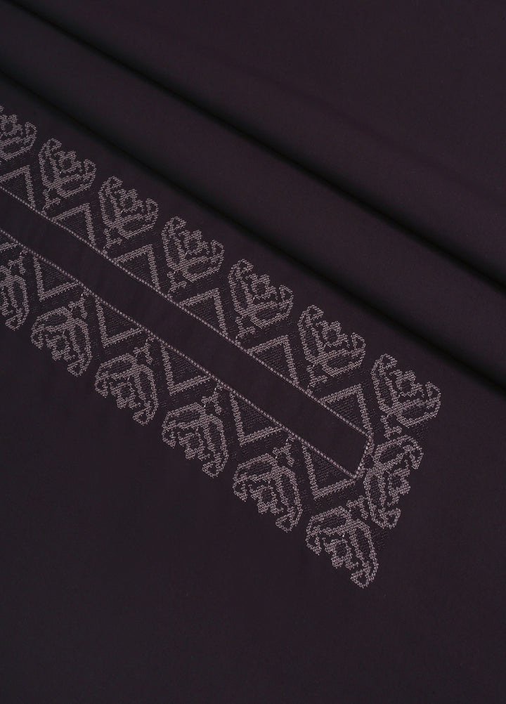 Monochorme by fabrich Men Unstitch Cross-Stitch Embroidered Neckline Kameez Shalwar Rustic GTS-FE-017 - Casual Collection