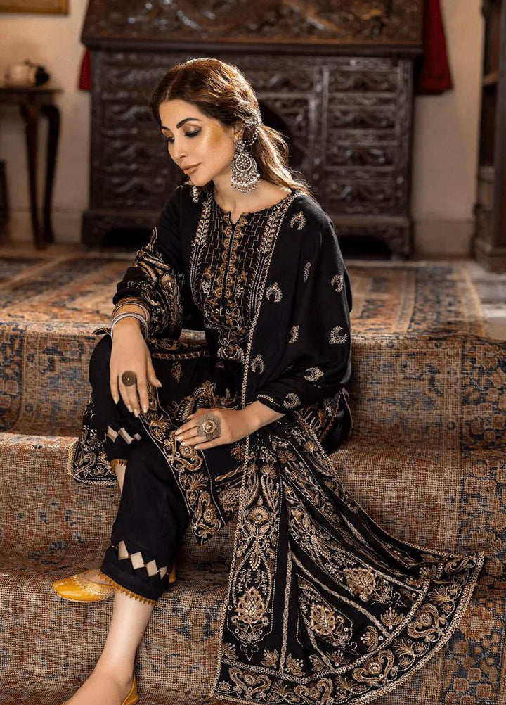 Laadli by Humdum Embroidered Woolen Suits Unstitched 3 Piece HD22L D-01 - Winter Collection