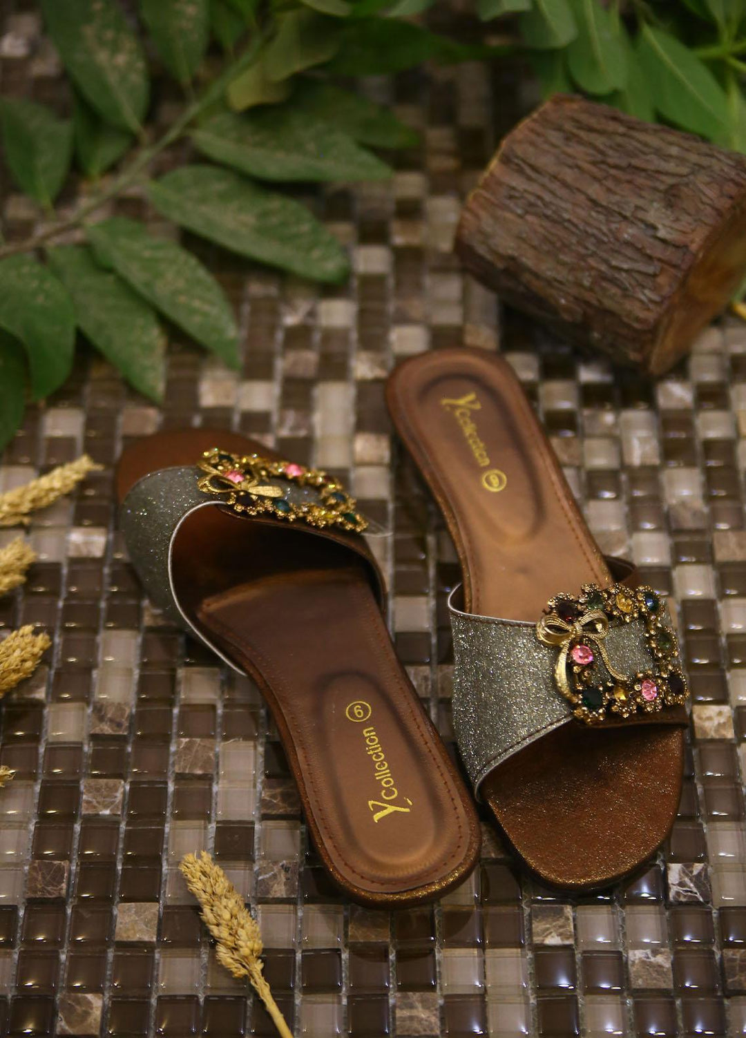 1st Sight Fashion Casual Style Flat Y Flat San 10 Brown