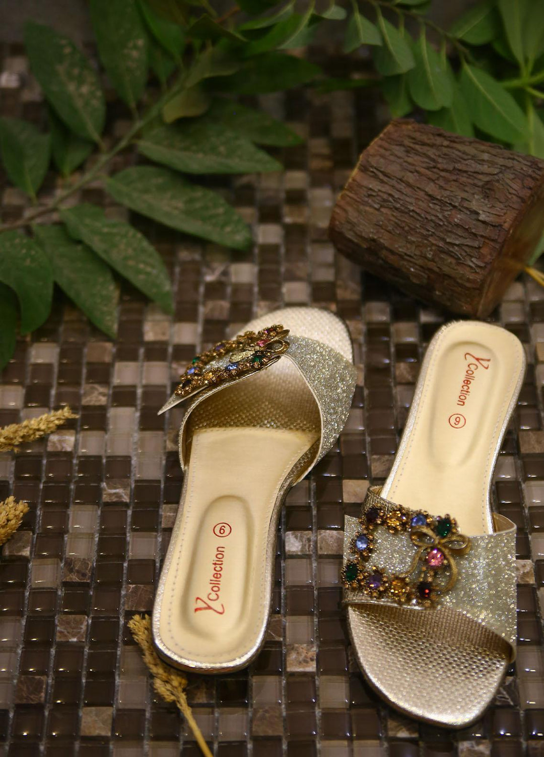 1st Sight Fashion Casual Style Flat Y Flat San 10 Silver
