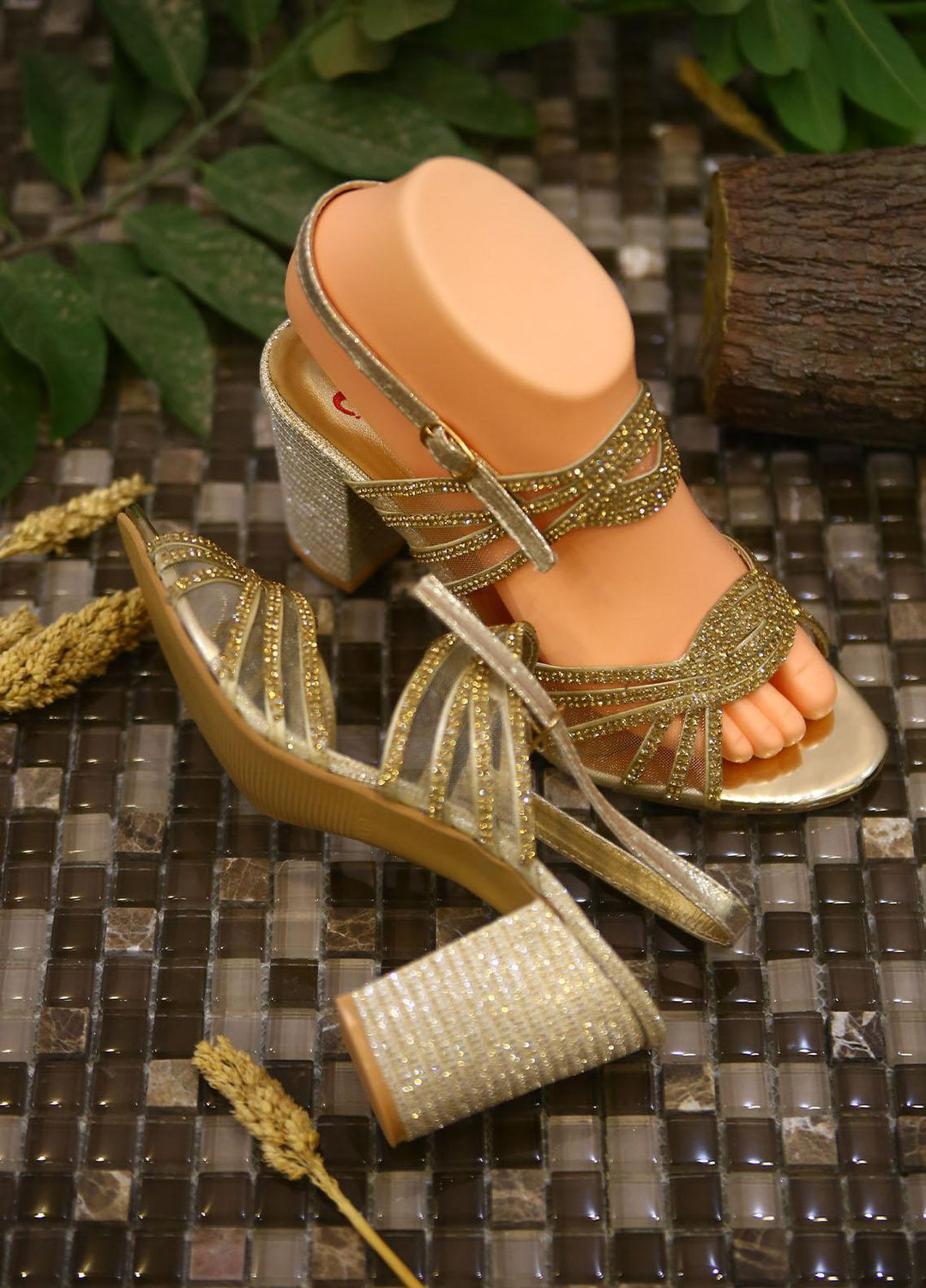 1st Sight Fashion Formal Style Heel Y Heel 13 Golden