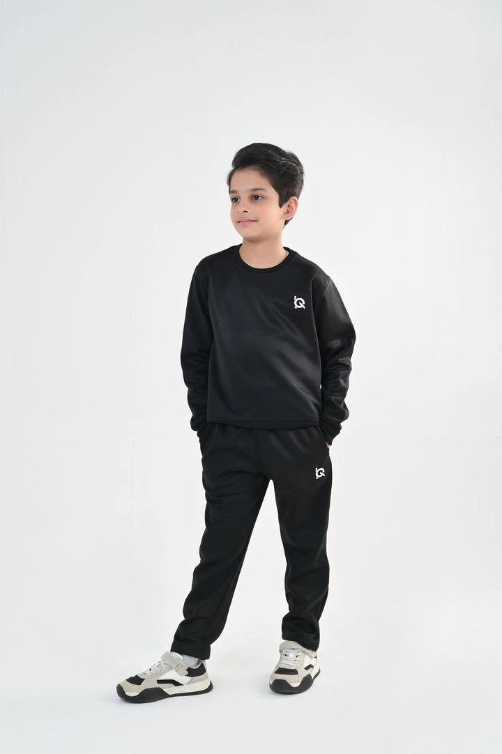 IQ Exclusive Kids Track Suit Fleece 2 PieceBlack IQ Sweatshirt-Unisex Kids - Winter Collection