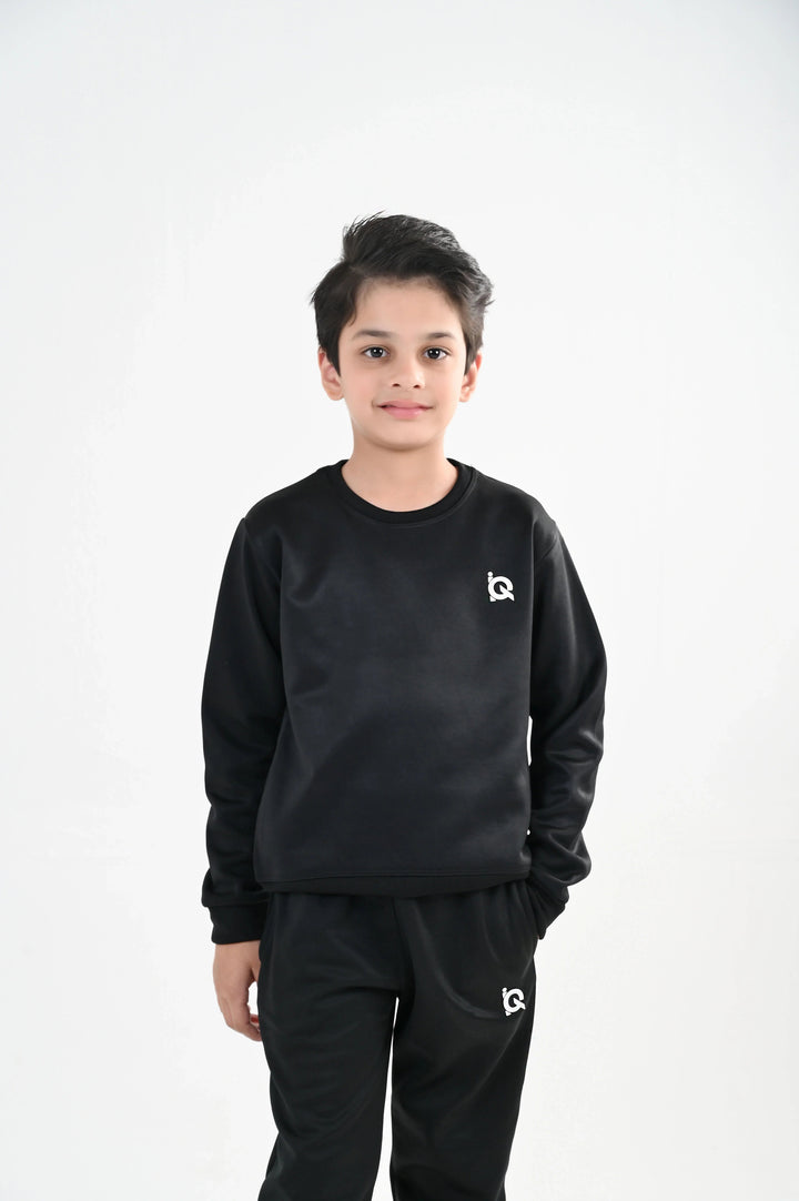 IQ Exclusive Kids Track Suit Fleece 2 PieceBlack IQ Sweatshirt-Unisex Kids - Winter Collection