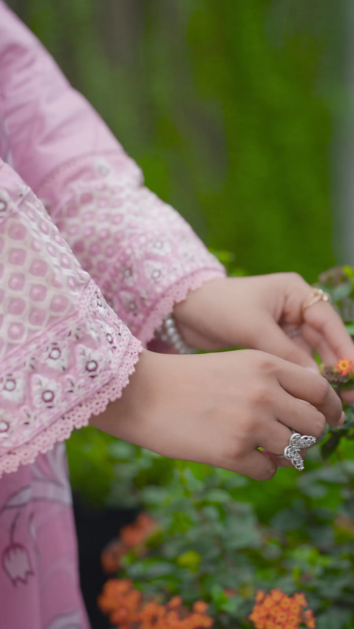 Solid Story by Panache Pret Solids Lawn 3 Piece Rosewood