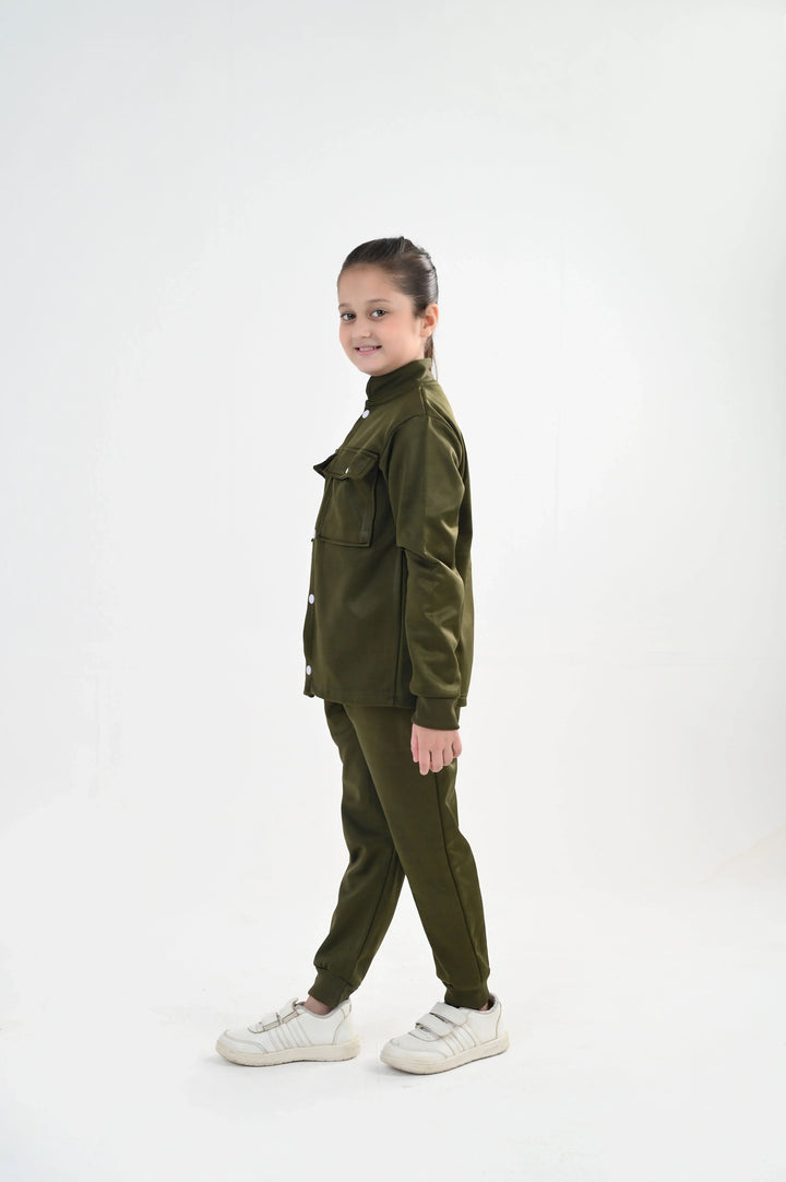 IQ Exclusive Kids Track Suit Fleece 2 piece ButtonEase Tracksuit-Unisex Kids - Winter Collection