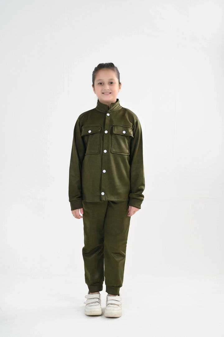 IQ Exclusive Kids Track Suit Fleece 2 piece ButtonEase Tracksuit-Unisex Kids - Winter Collection