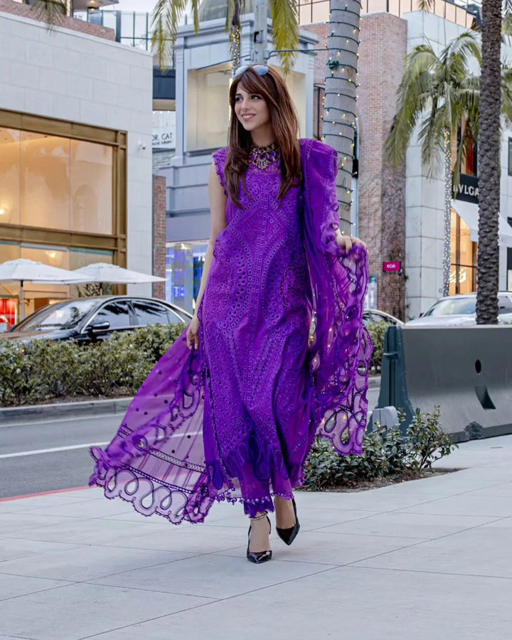 Maria B Embroidered  Suits Unstitched 3 Piece MB24LL 2B - Luxury Lawn Collection