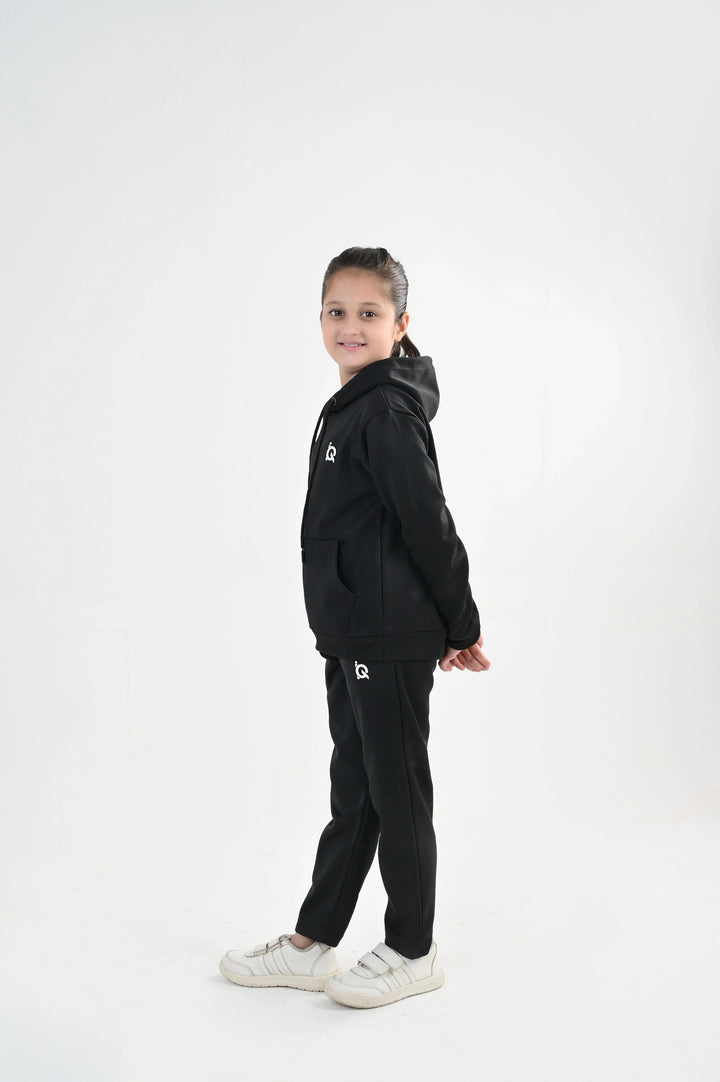 IQ Exclusive Kids Track Suit Fleece 2 PieceBlack Hoodie Tracksuit-Unisex Kids - Winter Collection