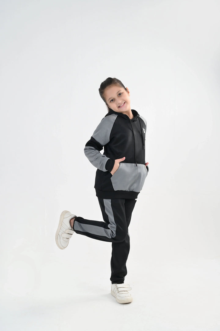 IQ Exclusive Kids Track Suit Fleece 2 PieceDark Cloud Tracksuit-Unisex Kids - Winter Collection