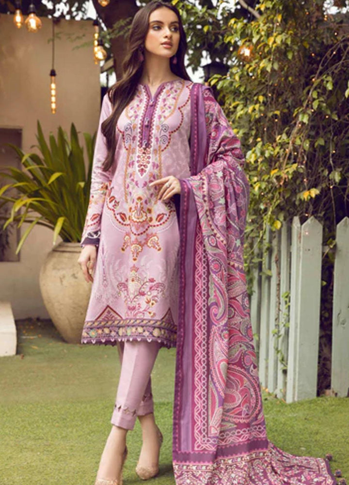 Winter Blossoms By Seran Embroidered Viscose Suits Unstitched 3 Piece SRN22WB 05 Iris - Winter Collection
