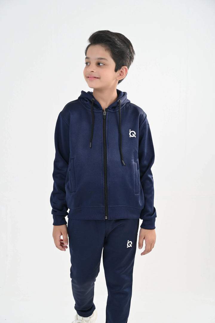 IQ Exclusive Kids Track Suit Fleece 2 PieceSapphire Zipper Tracksuit-Unisex Kids - Winter Collection