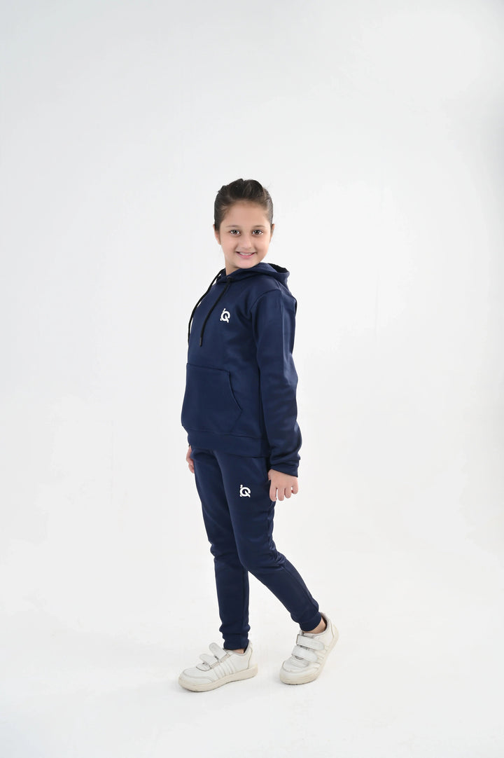 IQ Exclusive Kids Track Suit Fleece 2 PieceNavy Bliss Hoodie Tracksuit-Unisex Kids - Winter Collection