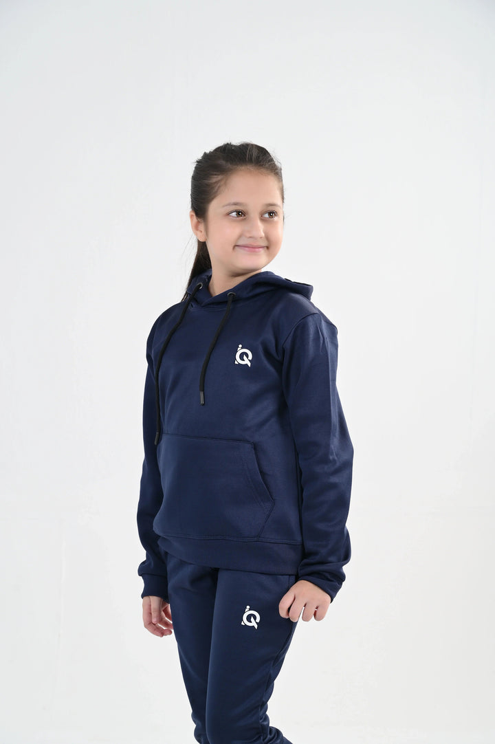 IQ Exclusive Kids Track Suit Fleece 2 PieceNavy Bliss Hoodie Tracksuit-Unisex Kids - Winter Collection