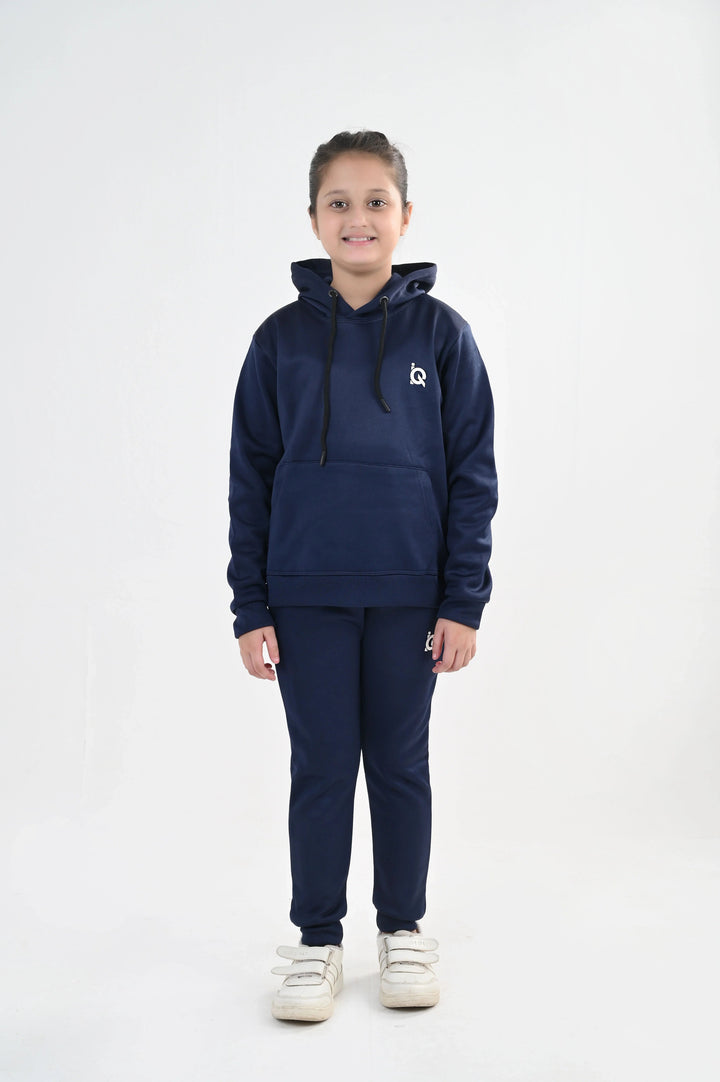 IQ Exclusive Kids Track Suit Fleece 2 PieceNavy Bliss Hoodie Tracksuit-Unisex Kids - Winter Collection