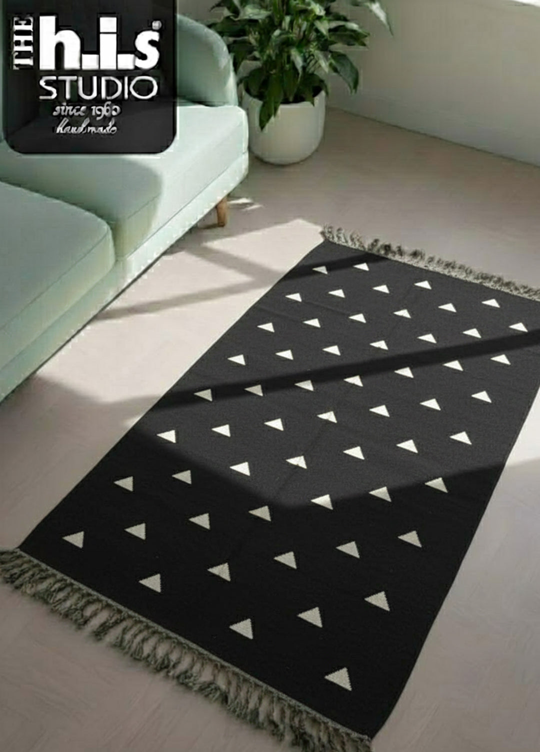 Area Rugs Triangle R-25009 Black Bone