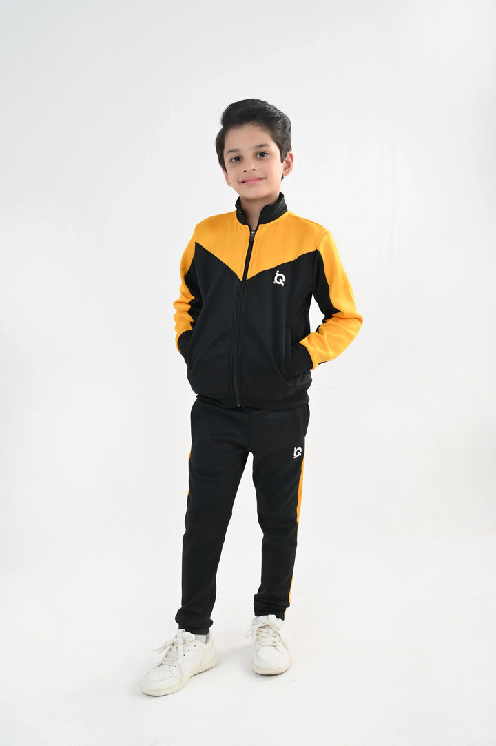 IQ Exclusive Kids Track Suit Fleece 2 PieceGolden Stride Tracksuit-Unisex Kids - Winter Collection