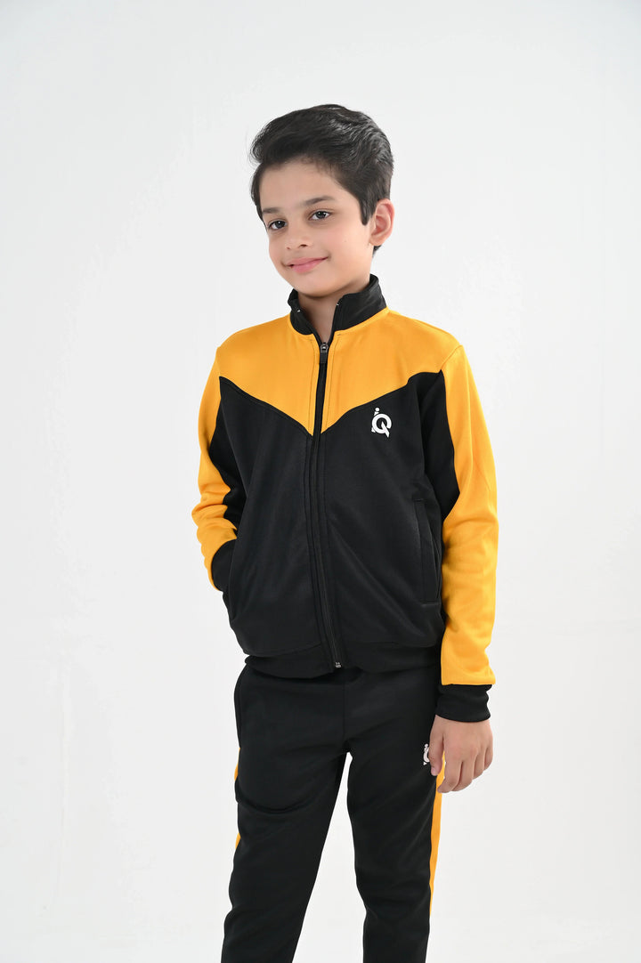 IQ Exclusive Kids Track Suit Fleece 2 PieceGolden Stride Tracksuit-Unisex Kids - Winter Collection