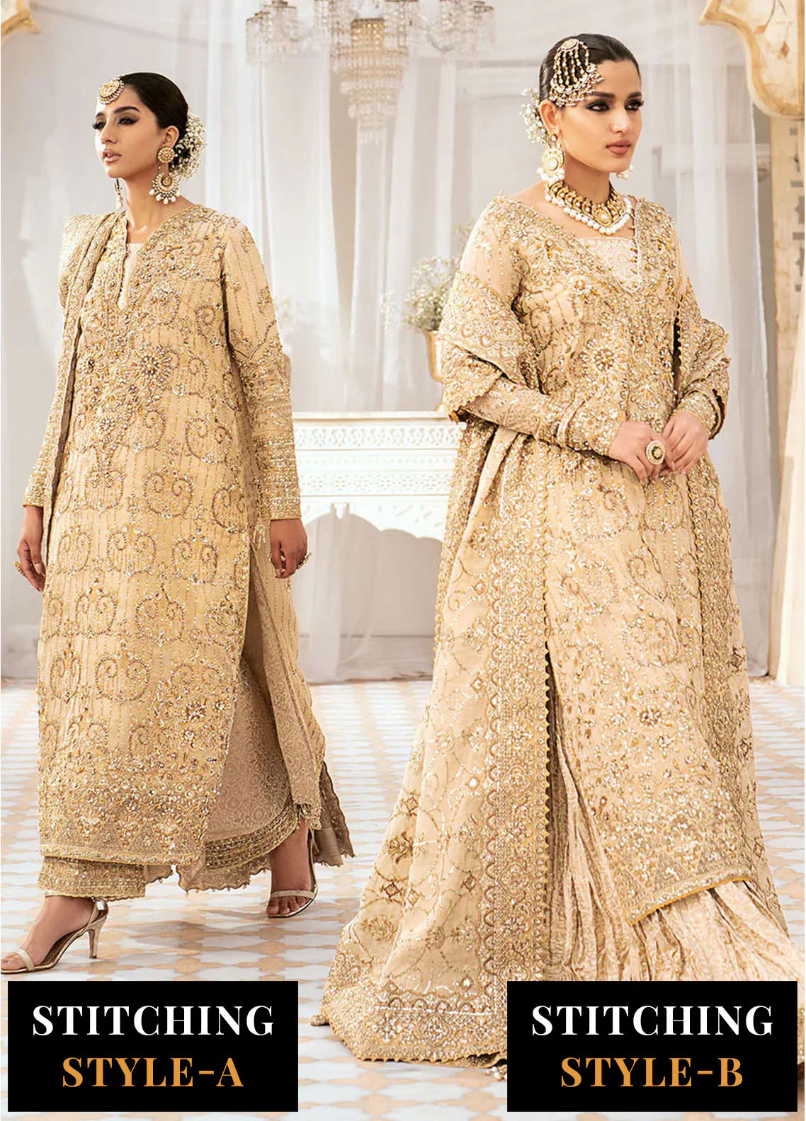Aik Aterlier Embroidered Chiffon Suits Unstitched 3 Piece AIK23L Look 02 - Luxury Collection
