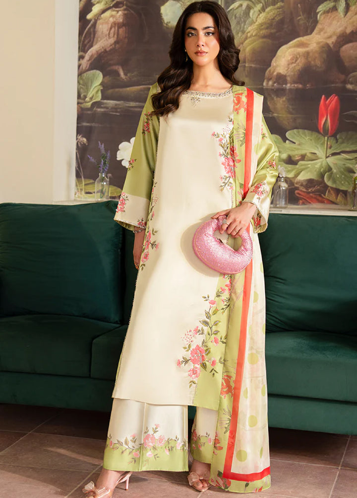 Celeste by Imrozia Pret Hand work Shamooz Silk 3 Piece SP-103 Aurora