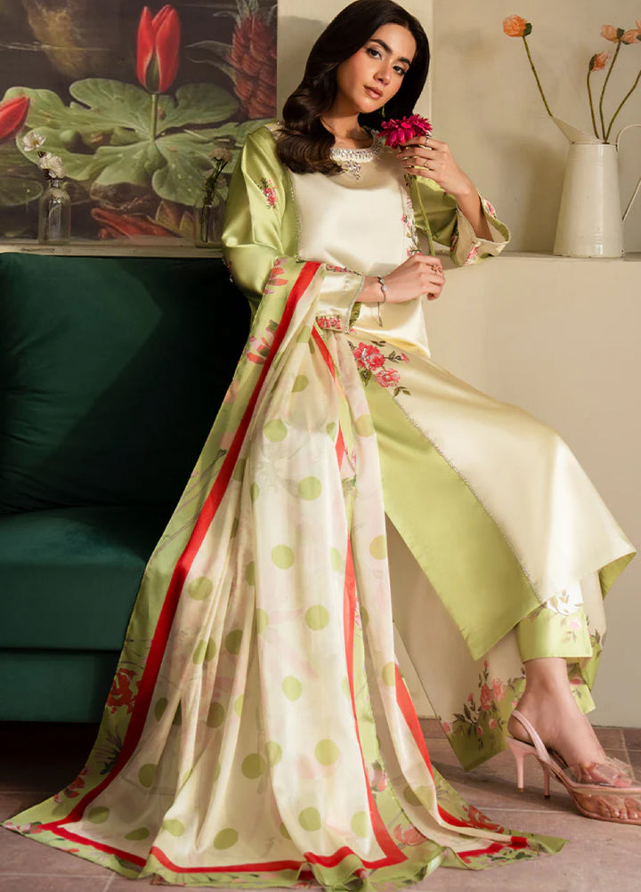 Celeste by Imrozia Pret Hand work Shamooz Silk 3 Piece SP-103 Aurora