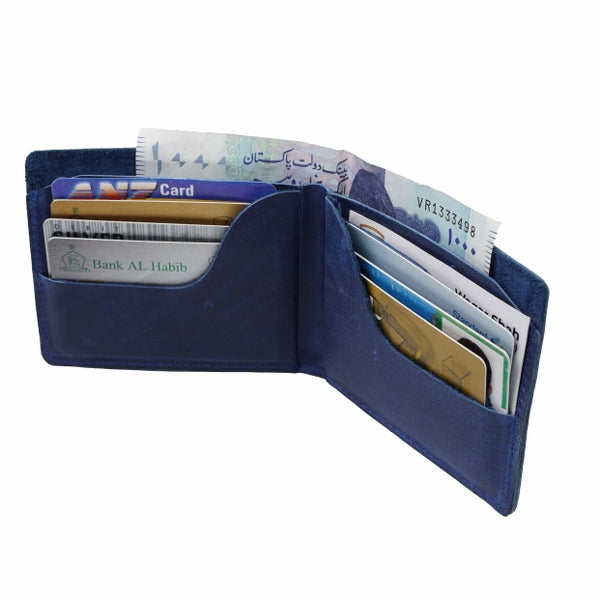 Vintage by Jild Mens Genuine Vintage Leather Wallet-BLUE BERRY S2 - Wallets Collection