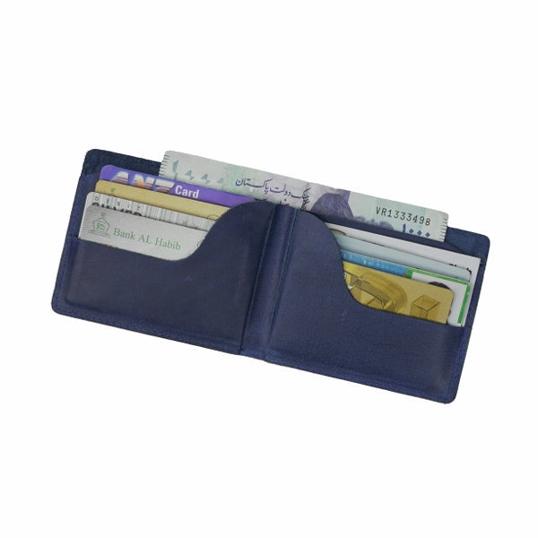 Vintage by Jild Mens Genuine Vintage Leather Wallet-BLUE BERRY S2 - Wallets Collection